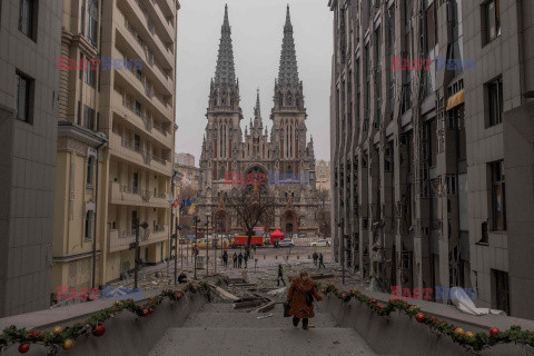 Rosyjski atak rakietowy na Kijów