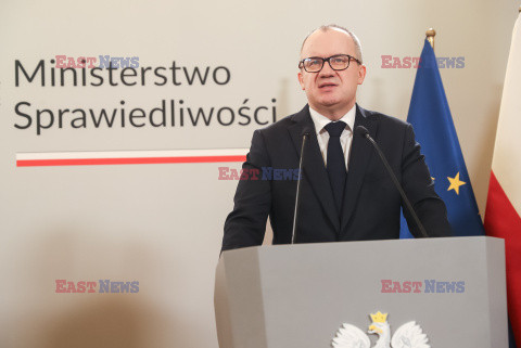 Konferencja prasowa Ministerstwa Sprawiedliwości ws. Marcina Romanowskiego