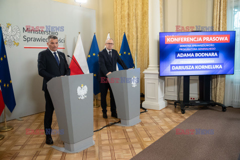 Konferencja prasowa Ministerstwa Sprawiedliwości ws. Marcina Romanowskiego