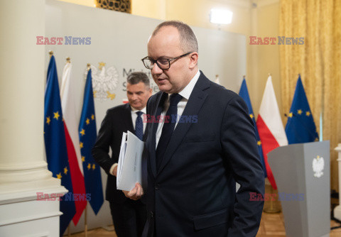 Konferencja prasowa Ministerstwa Sprawiedliwości ws. Marcina Romanowskiego