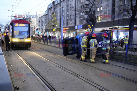 Wypadek na Targowej w Warszawie