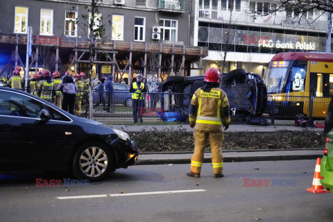 Wypadek na Targowej w Warszawie