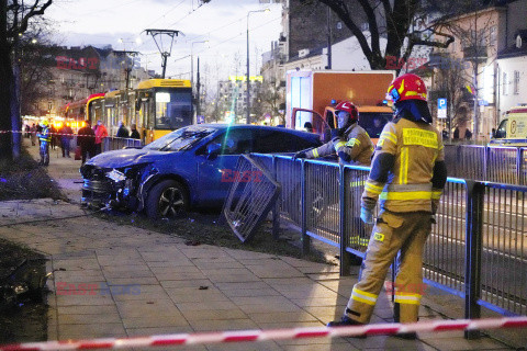 Wypadek na Targowej w Warszawie