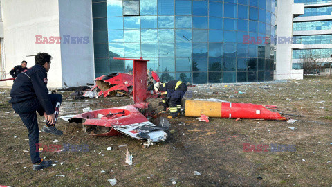 Helikopter rozbił sie o budynek szpitala w mieście Mugla w Turcji