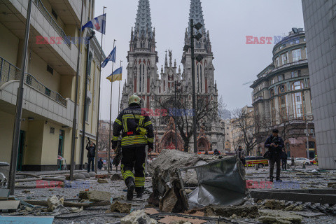 Rosyjski atak rakietowy na Kijów