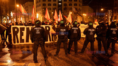 Prawicowa demonstracja przeciw przemocy i obcokrajowcom w Magdeburgu