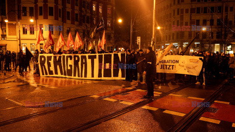 Prawicowa demonstracja przeciw przemocy i obcokrajowcom w Magdeburgu