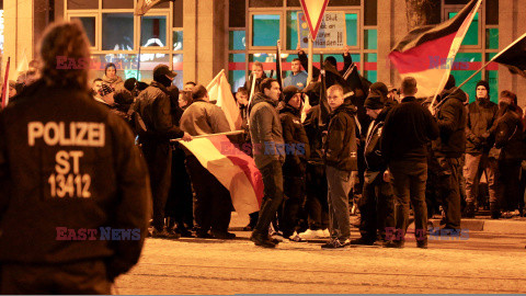 Prawicowa demonstracja przeciw przemocy i obcokrajowcom w Magdeburgu