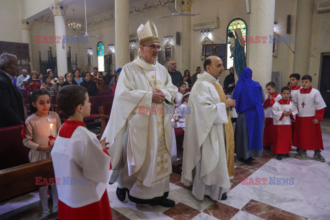 Msza w kościele Świętej Rodziny w Gazie