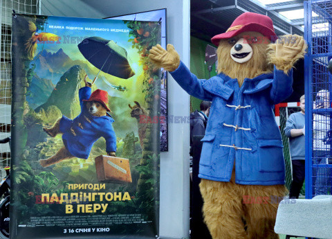 Miś Paddington na dworcu w Kijowie