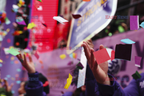 Test konfetti przed Sylwestrem na Times Square