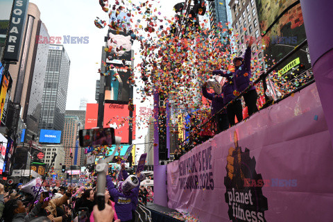 Test konfetti przed Sylwestrem na Times Square