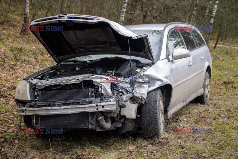 Wypadek na DK32 koło Zielonej Góry