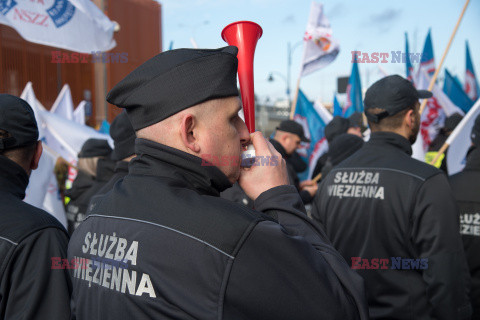 Protest służb mundurowych w Gdańsku