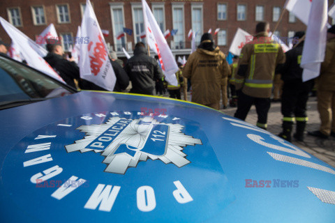 Protest służb mundurowych w Gdańsku