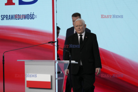 Konferencja prasowa Jarosława Kaczyńskiego i Mariusza Błaszczaka