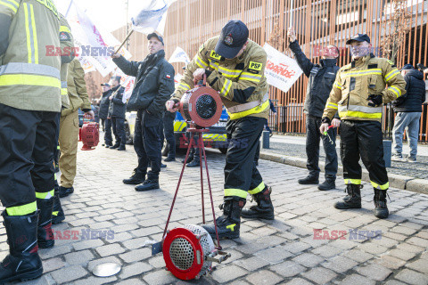 Protest służb mundurowych w Gdańsku