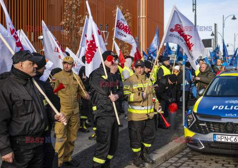 Protest służb mundurowych w Gdańsku