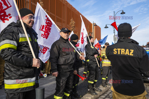 Protest służb mundurowych w Gdańsku