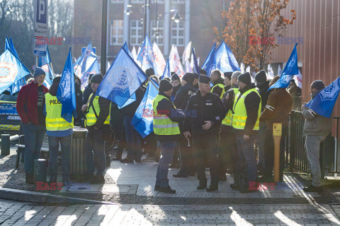 Protest służb mundurowych w Gdańsku