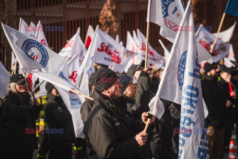 Protest służb mundurowych w Gdańsku