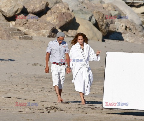 Jennifer Lopez i Marc Anthony mają sesję na plaży