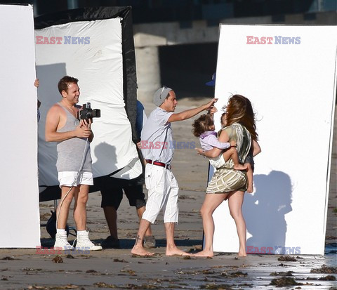 Jennifer Lopez i Marc Anthony mają sesję na plaży