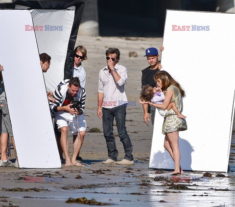 Jennifer Lopez i Marc Anthony mają sesję na plaży