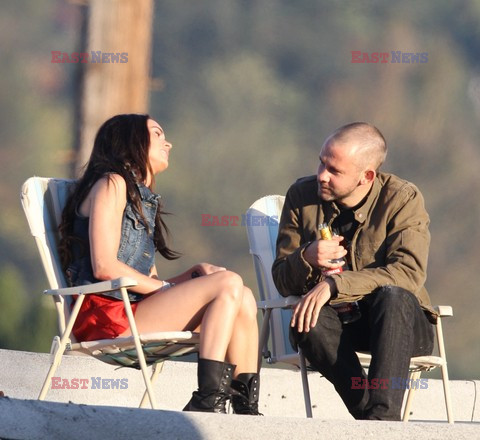 Megan Fox i Dominic Monaghan na planie teledysku Eminema