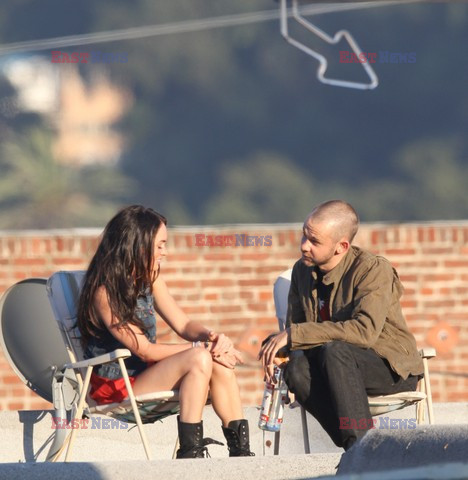 Megan Fox i Dominic Monaghan na planie teledysku Eminema