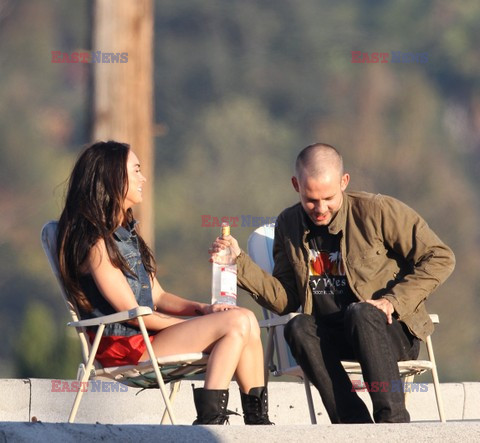 Megan Fox i Dominic Monaghan na planie teledysku Eminema