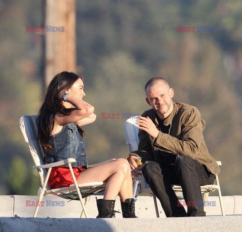 Megan Fox i Dominic Monaghan na planie teledysku Eminema