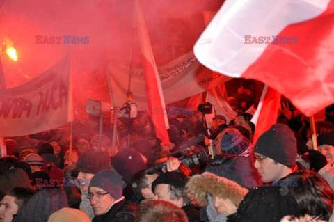 Protest pod domem gen. Wojciecha Jaruzelskiego