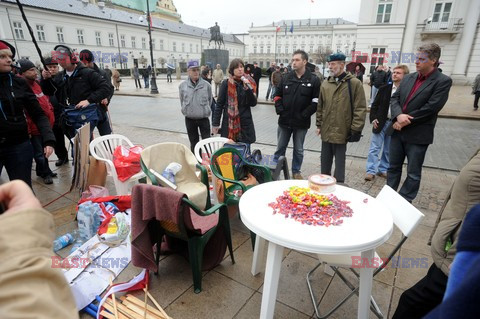 Interwencja Strazy Miejskiej pod Palacem Prezydenckim