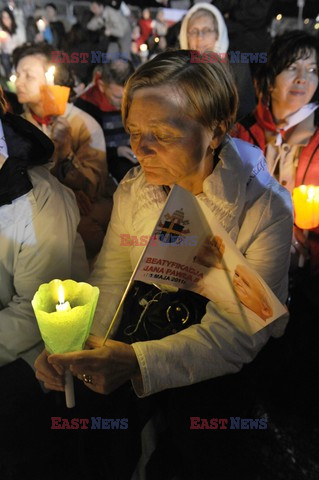 Beatyfikacja JPII - wieczorne czuwanie na Circo Massimo