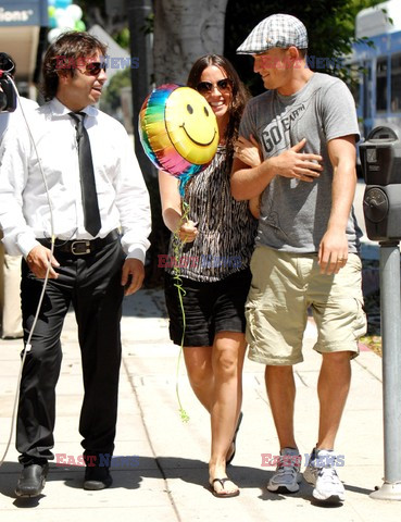 Alanis Morissette with her husband in Brentwood