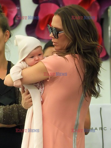 Victoria Beckham with baby daughter Harper