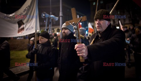 Manifestacja przed domem Wojciecha Jaruzelskiego