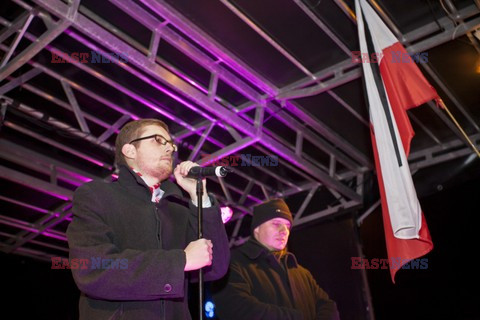 Manifestacja przed domem Wojciecha Jaruzelskiego