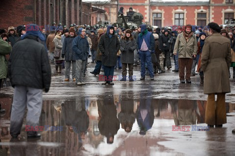 Plan zdjęciowy filmu A.Wajdy "Wałęsa" w Gdańsku