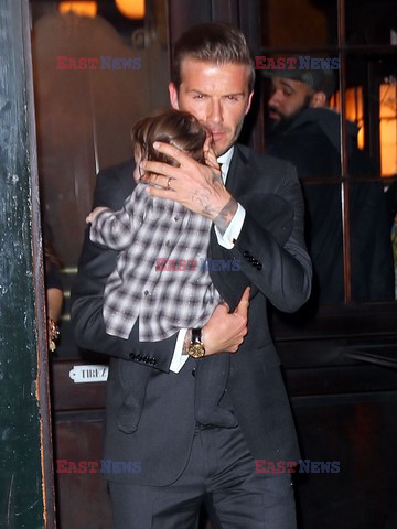 David i Victoria Beckham z córką w Nowym Jorku