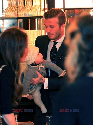 David and Victoria Beckahm with daughter in New York