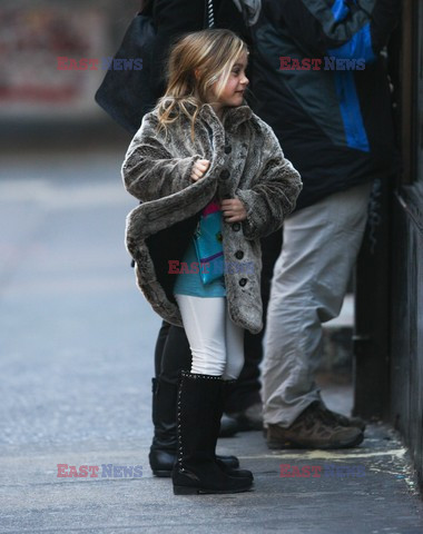 Courteney Cox and her daughter taking a walk