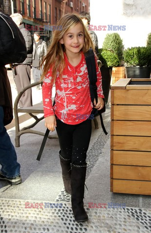 Courteney Cox and her daughter taking a walk