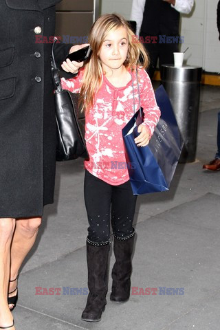 Courteney Cox and her daughter taking a walk