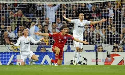 UEFA Champions League second leg semi-final football match Real Madrid against Bayern Munich 