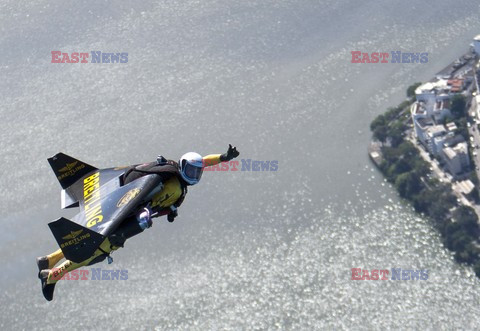 Jetman flying over Rio de Janeiro