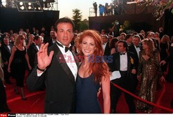 SILVESTER STALLONE Z ZONA JENNIFER NA PREMIERZE FILMU "THE WHOLE NINE YARDS" W LOS ANGELES