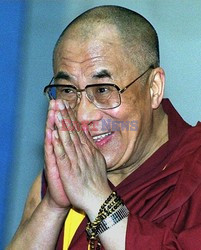 DALAI LAMA - DUCHOWY PRZYWODCA TYBETU PODCZAS INAUGURACJI FESTIWALU TYBETU W BOMBAYU