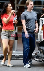 Mark Zuckerberg and Priscilla Chan seen in NYC